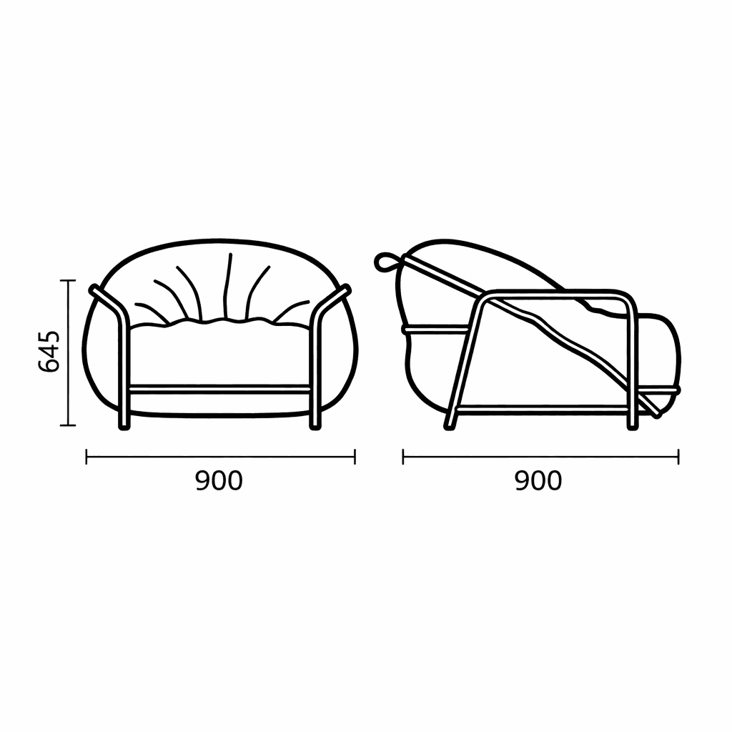 Кресло дизайнерское UNO Оранж превью 4
