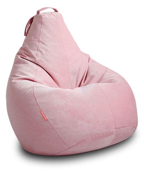 Розовое кресло-мешок из вельвета Босс Пудра, Роуз превью 2