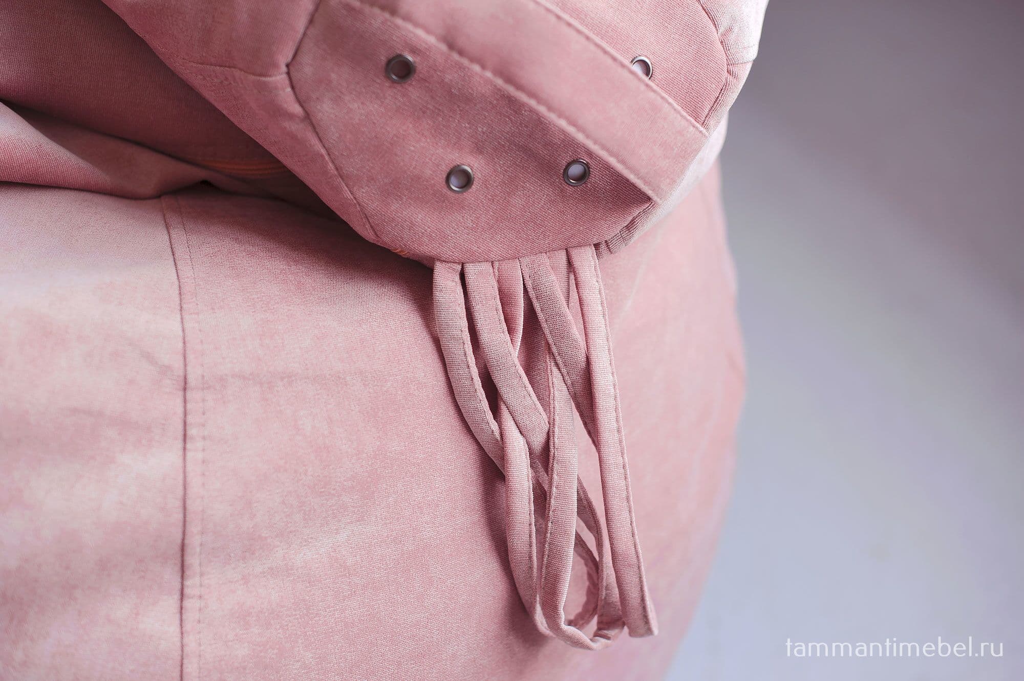 Розовое кресло-мешок из вельвета Босс Пудра, Роуз превью 3