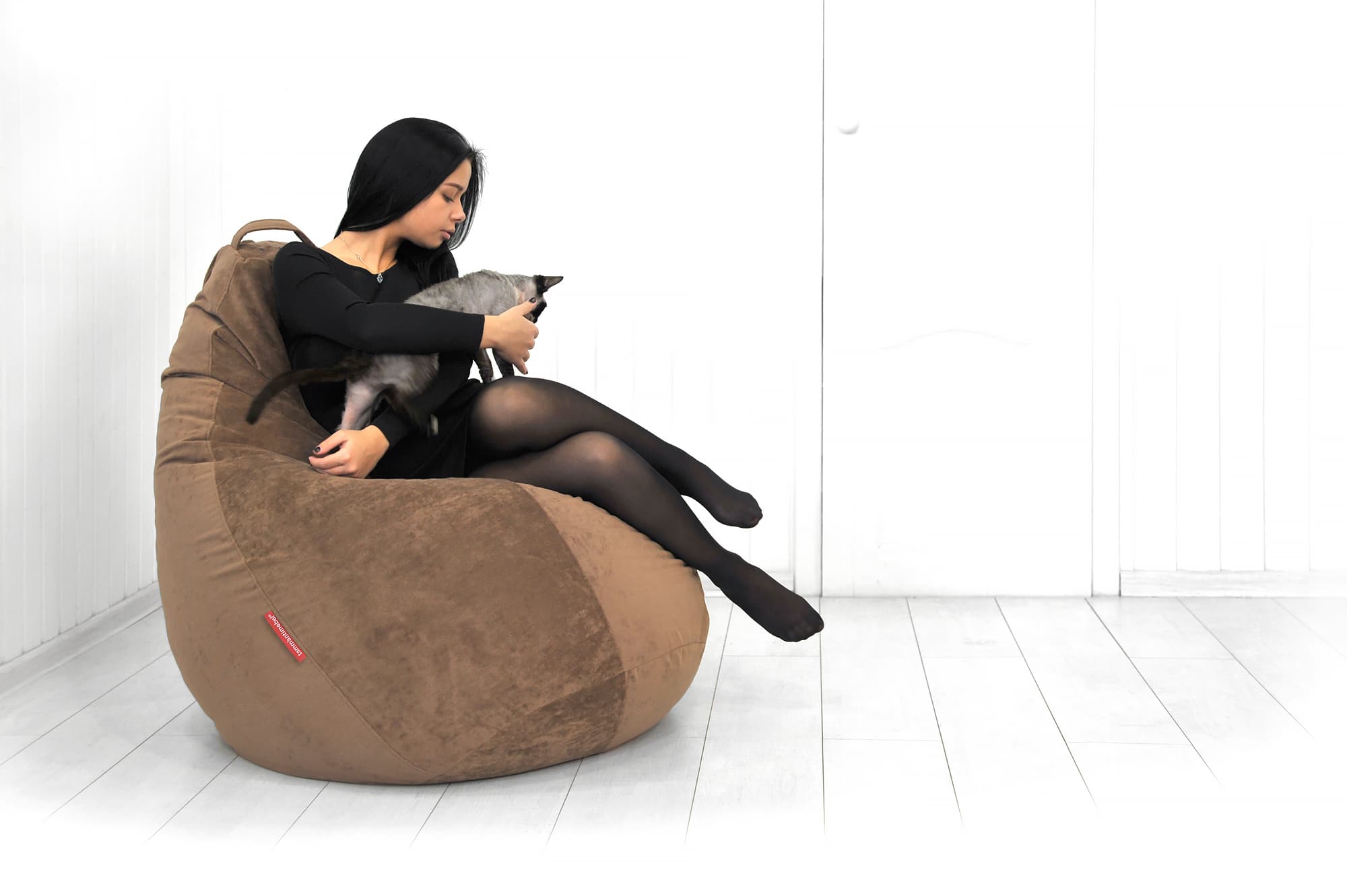 Большое кресло-мешок из еврофлока Босс Юта превью 5