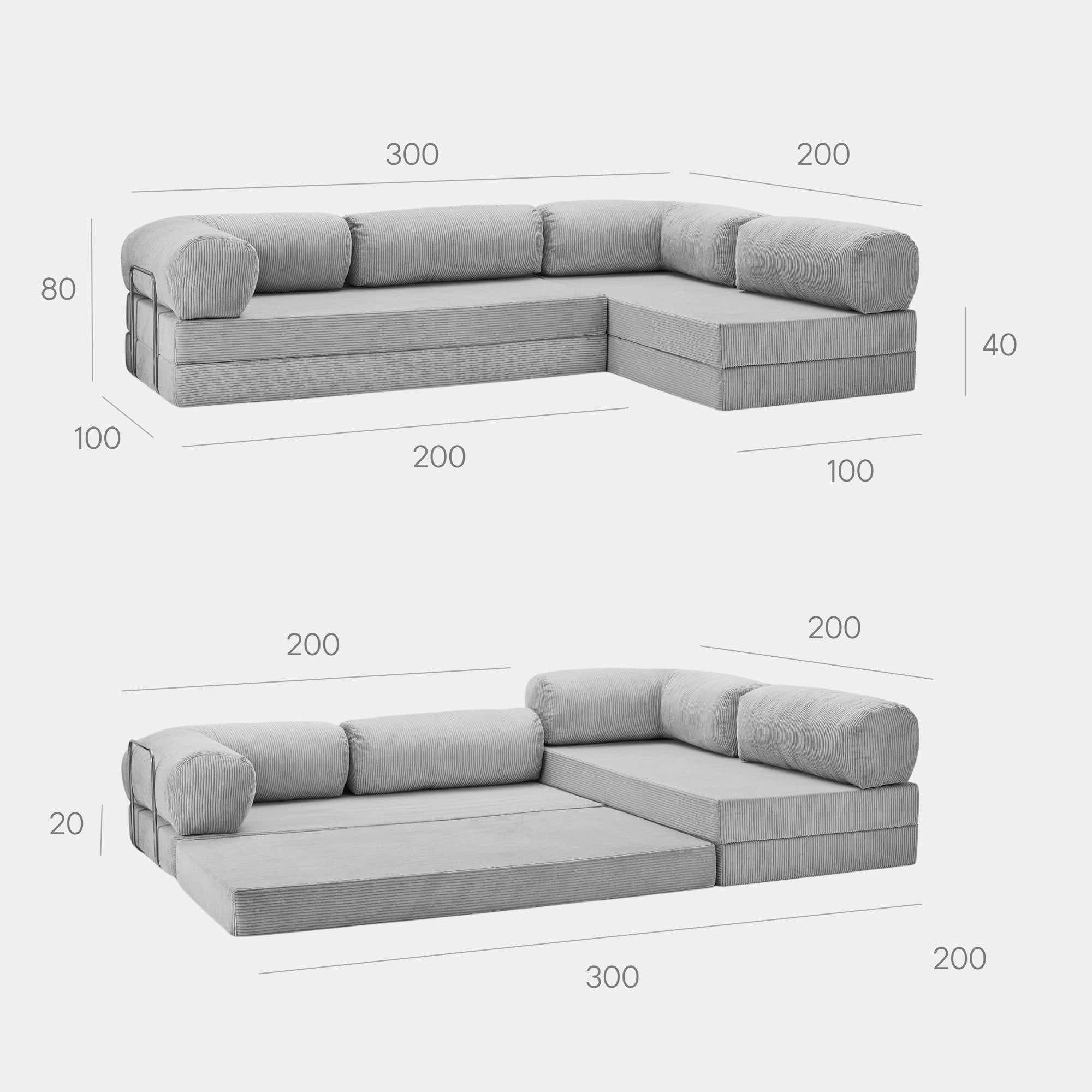 Угловой Диван Teddy GRAFIT превью 11